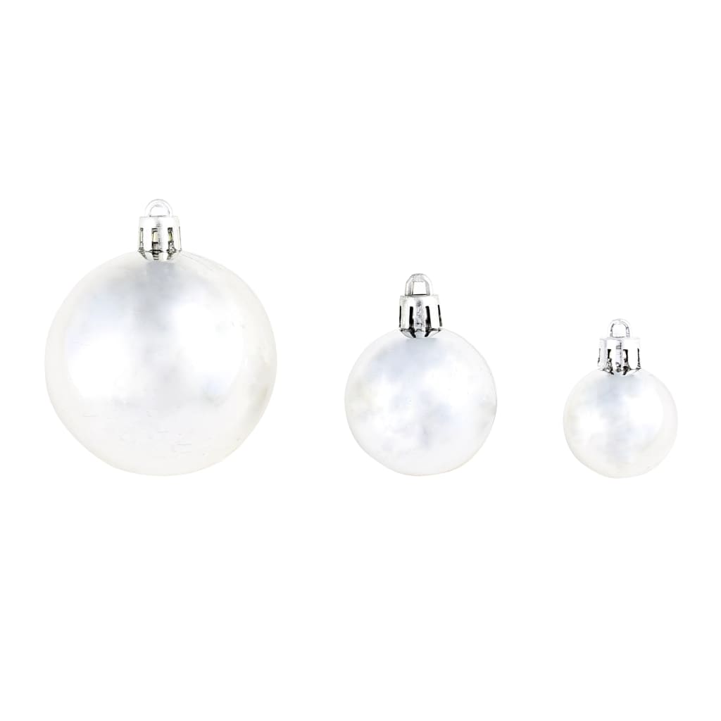 113-Delige Kerstballenset 3/4/6 Cm Zilverkleurig