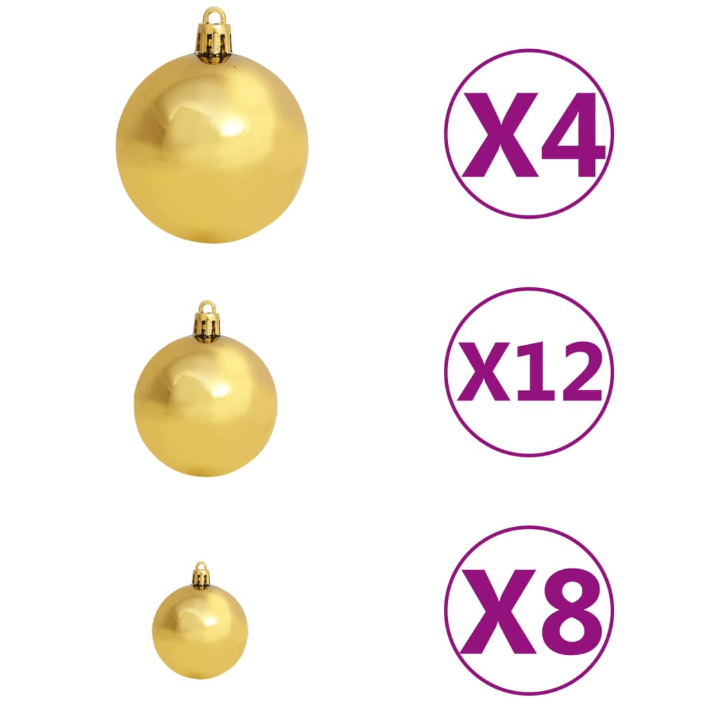 100-Delige Kerstballenset 3/4/6 Cm Bruin/Bronskleur/Goudkleurig