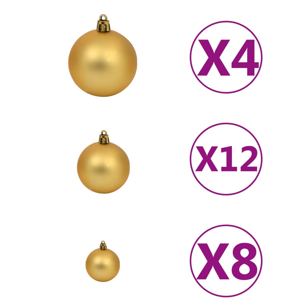 100-Delige Kerstballenset 3/4/6 Cm Bruin/Bronskleur/Goudkleurig