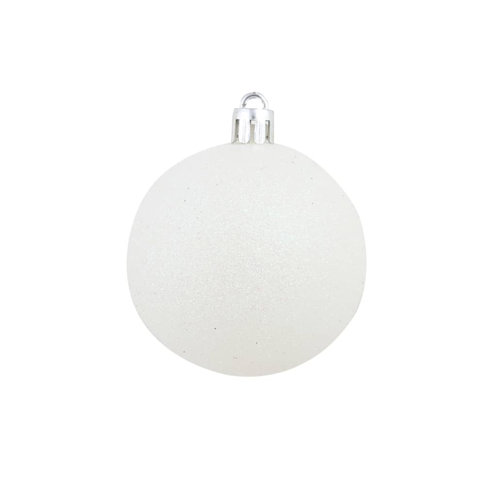 100-Delige Kerstballenset 3/4/6 Cm Wit/Grijs