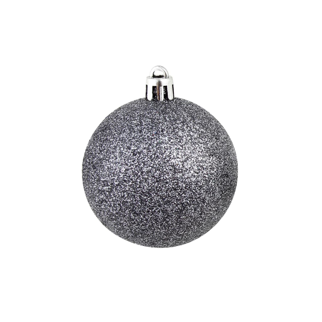 100-Delige Kerstballenset 3/4/6 Cm Wit/Grijs