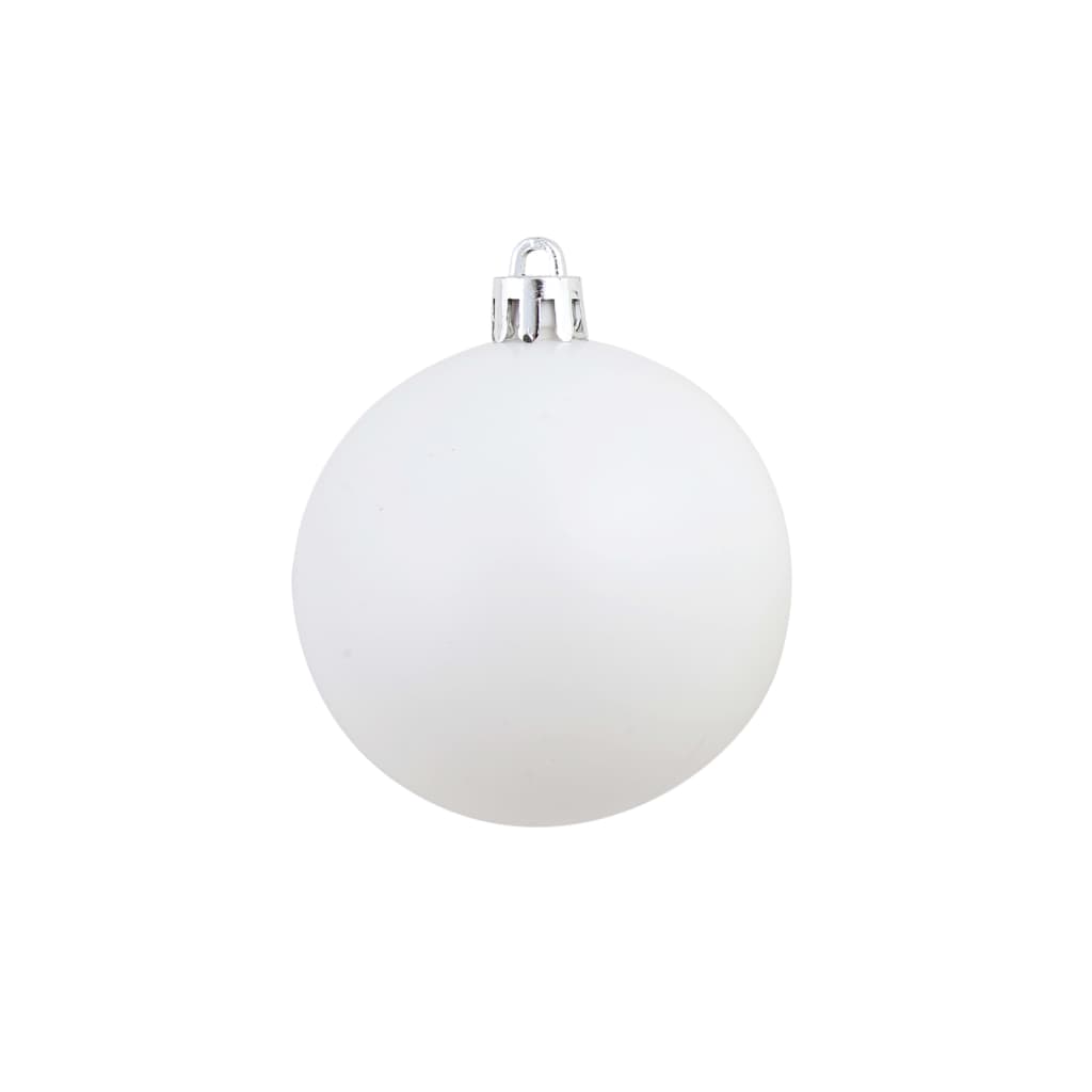100-Delige Kerstballenset 3/4/6 Cm Wit/Grijs