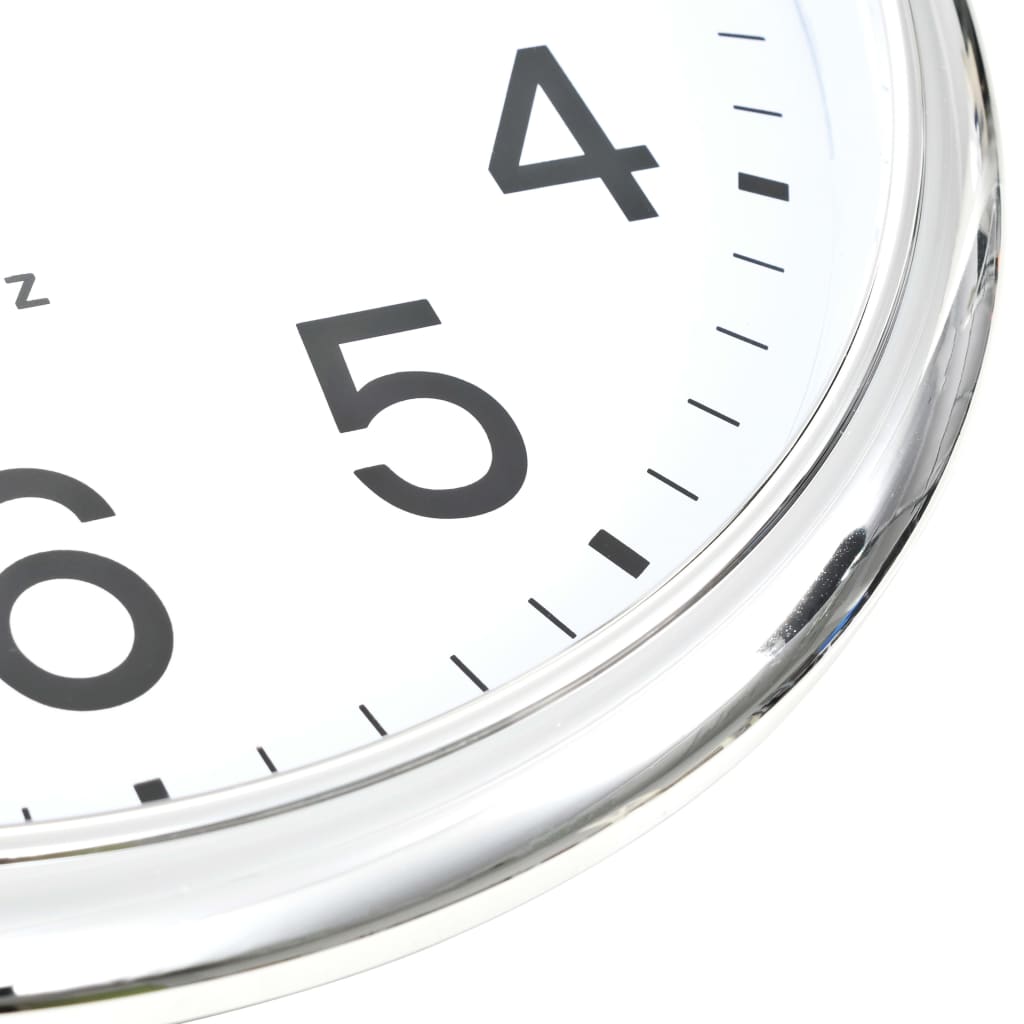 Wandklok Met Quartz Uurwerk 36 Cm Zilverkleurig