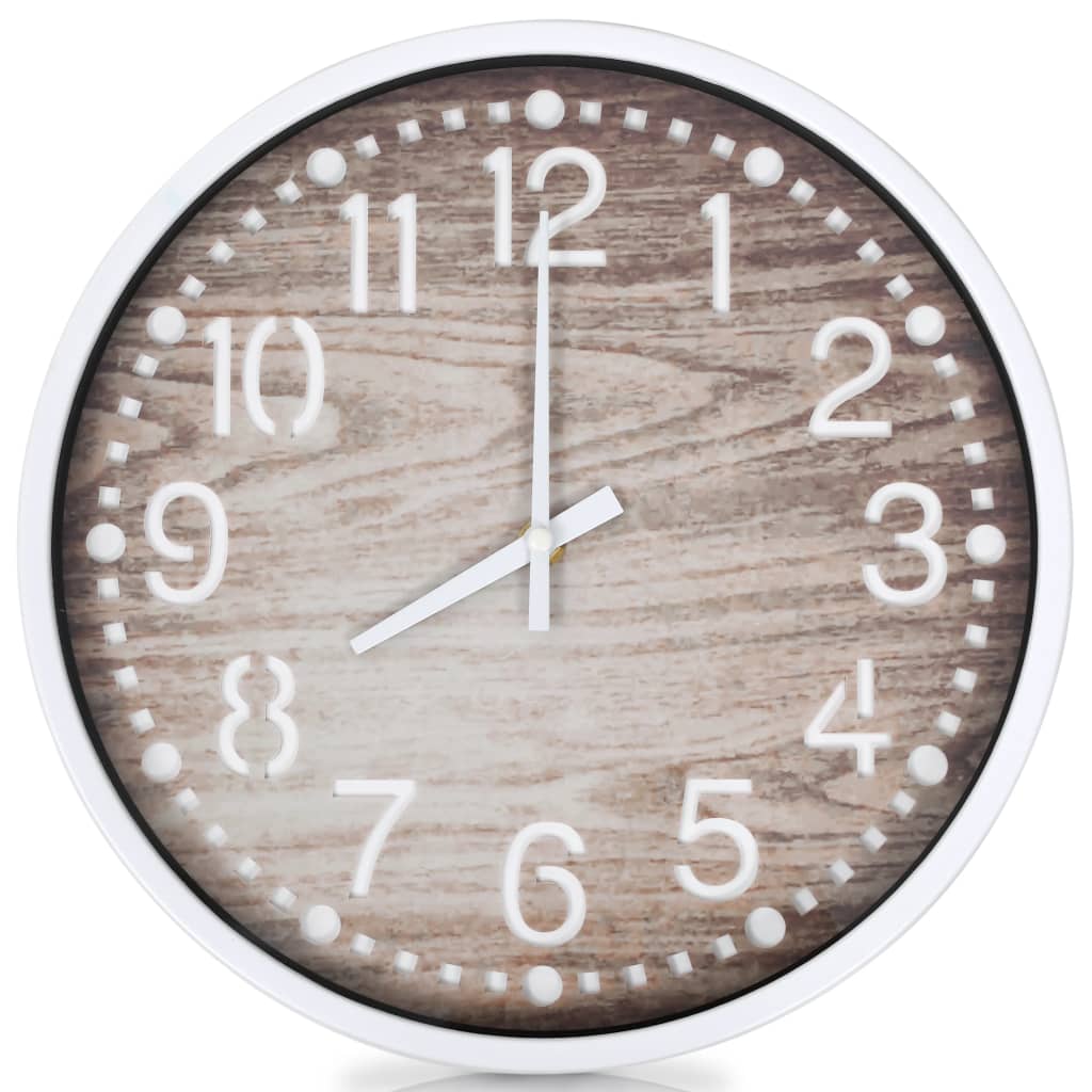 Wandklok Hout-Look 30,5 Cm