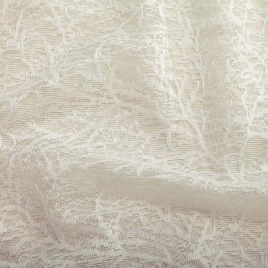 Glasgordijnen Warp-Gebreid 140X175 Cm Takken Crème 2 St