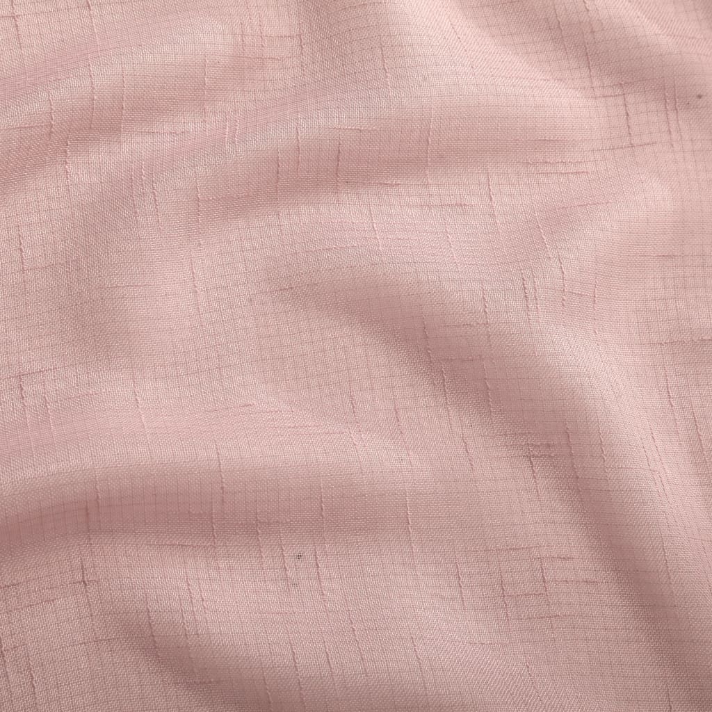 Glasgordijnen Linnen-Look 140X245 Cm Roze 2 St