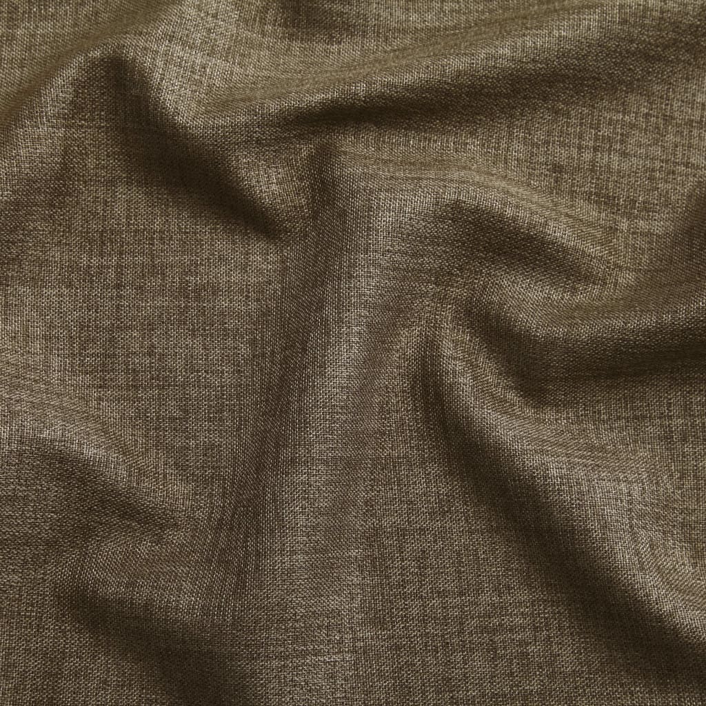 Gordijnen Linnen-Look Verduisterend 140X245 Cm Bruin 2 St