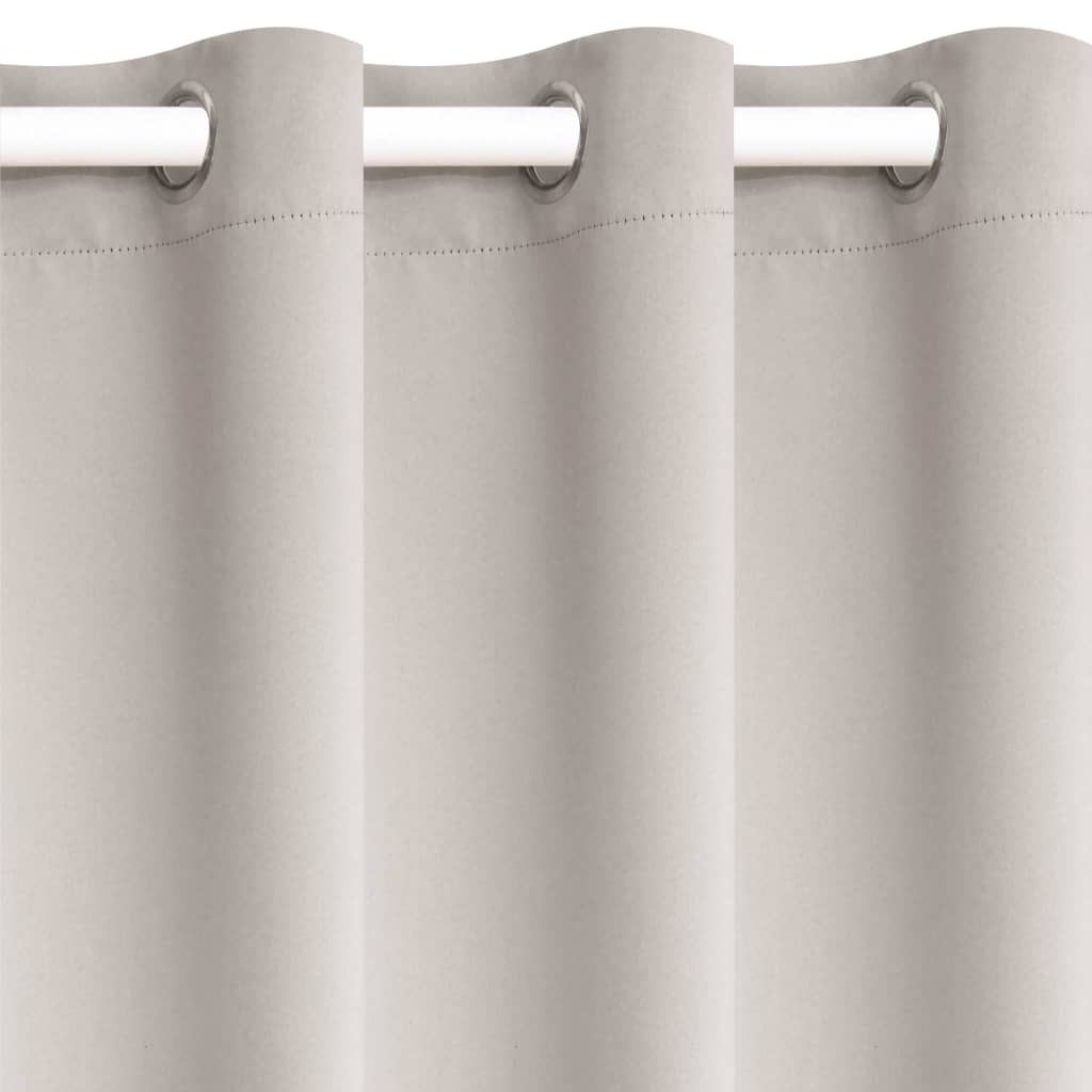 Gordijnen Verduisterend 140X245 Cm Beige 2 St
