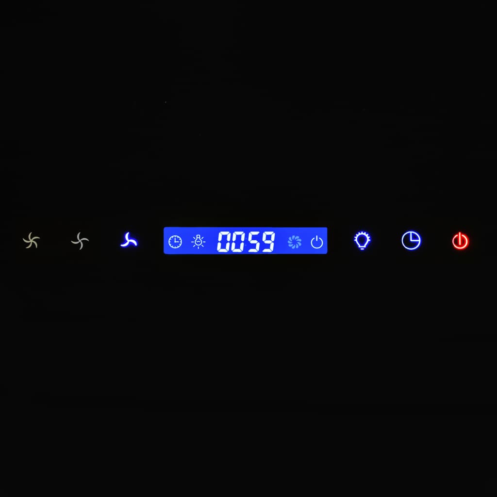 Wandafzuigkap 756 M³/U 60 Cm Roestvrij Staal Zwart