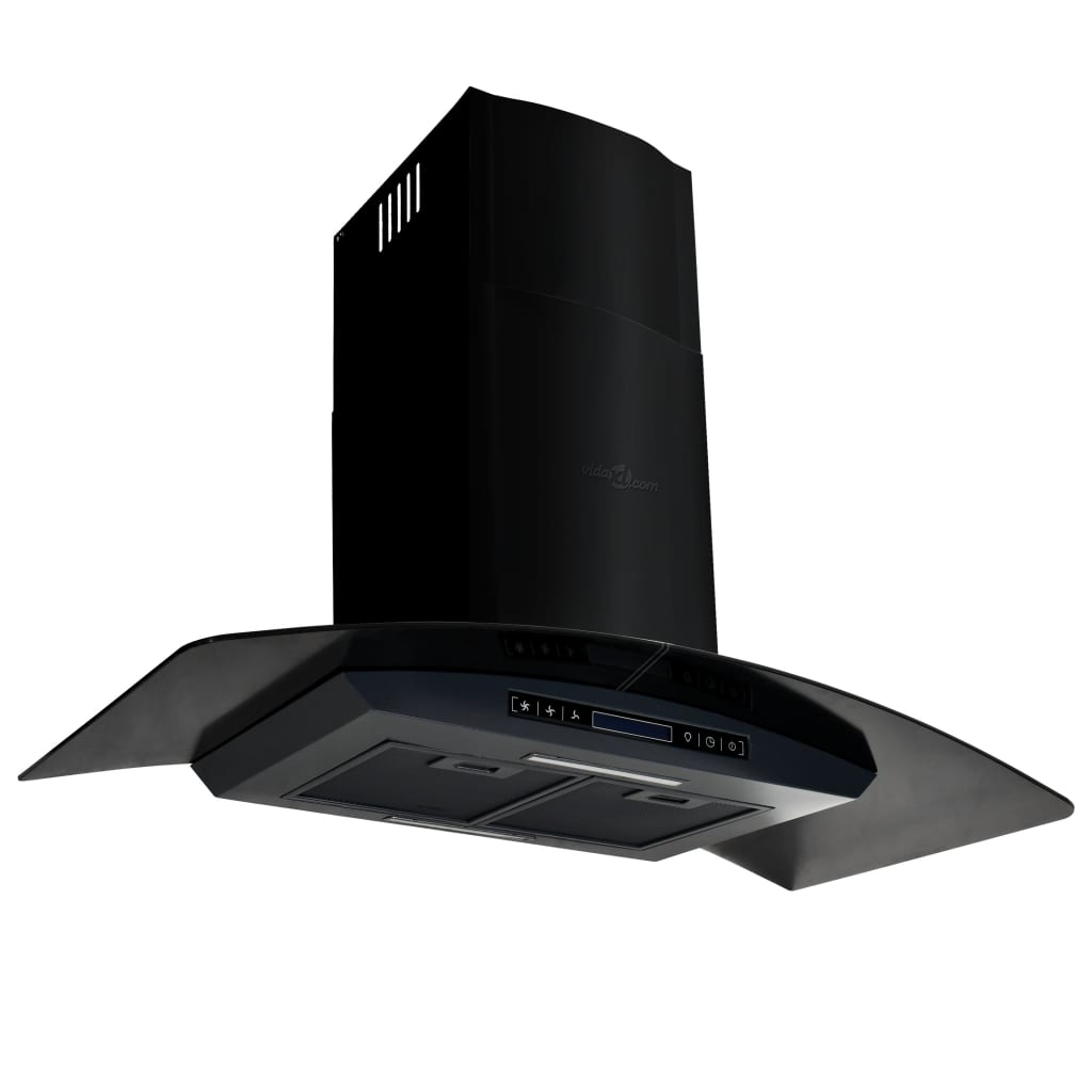 Wandafzuigkap 756 M³/U 90 Cm Roestvrij Staal Zwart