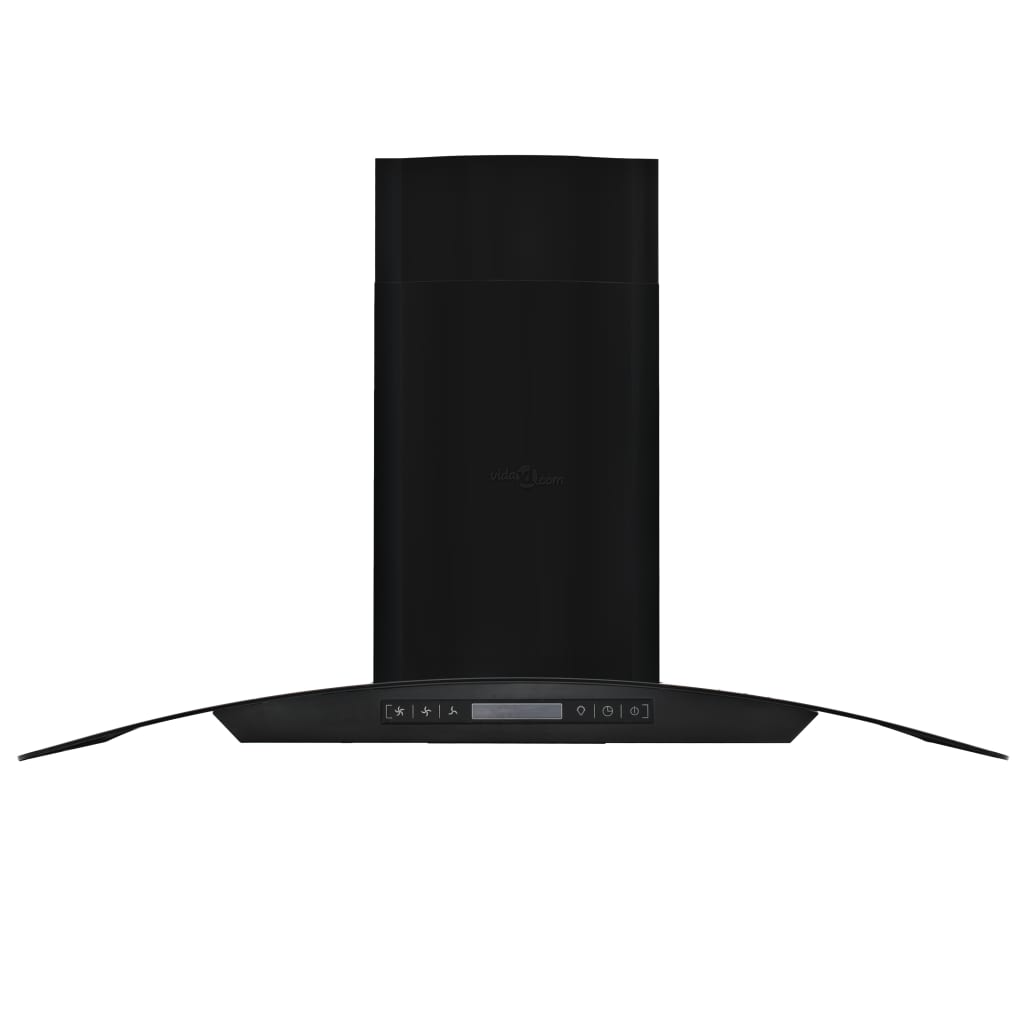 Wandafzuigkap 756 M³/U 90 Cm Roestvrij Staal Zwart
