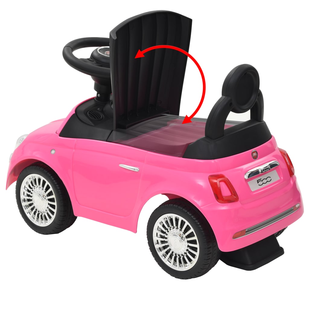 Loopauto Fiat 500 Roze