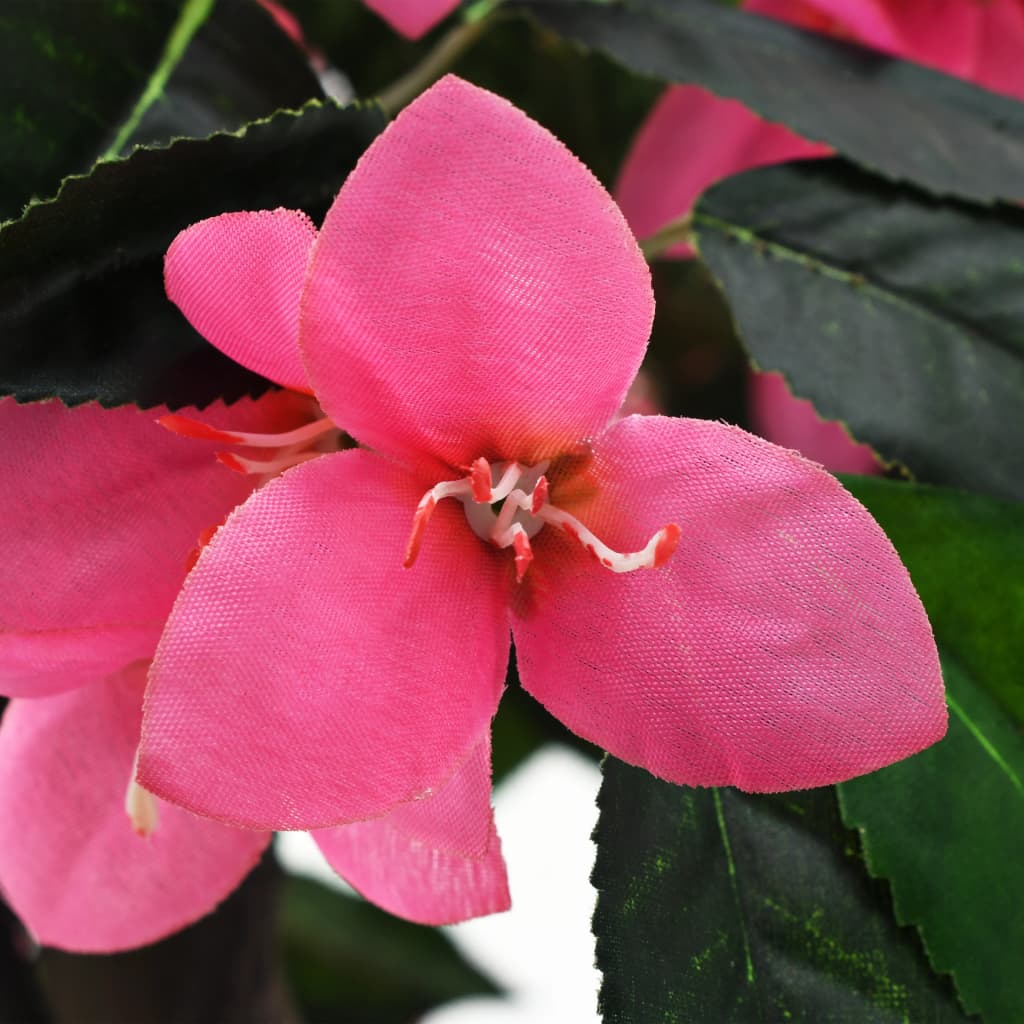 Kunstplant Met Pot Rododendron 155 Cm Groen En Roze