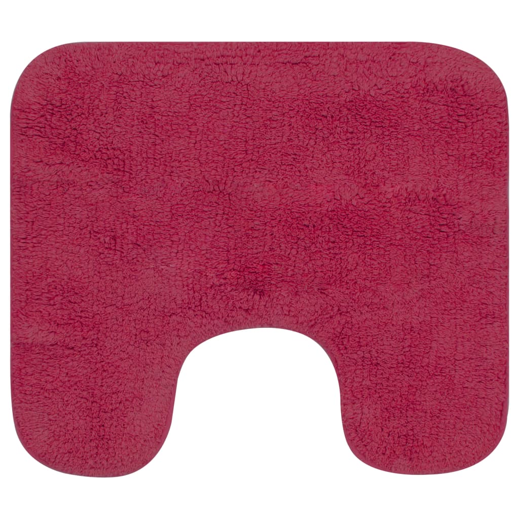 Badmattenset Stof Fuchsia 3-Delig