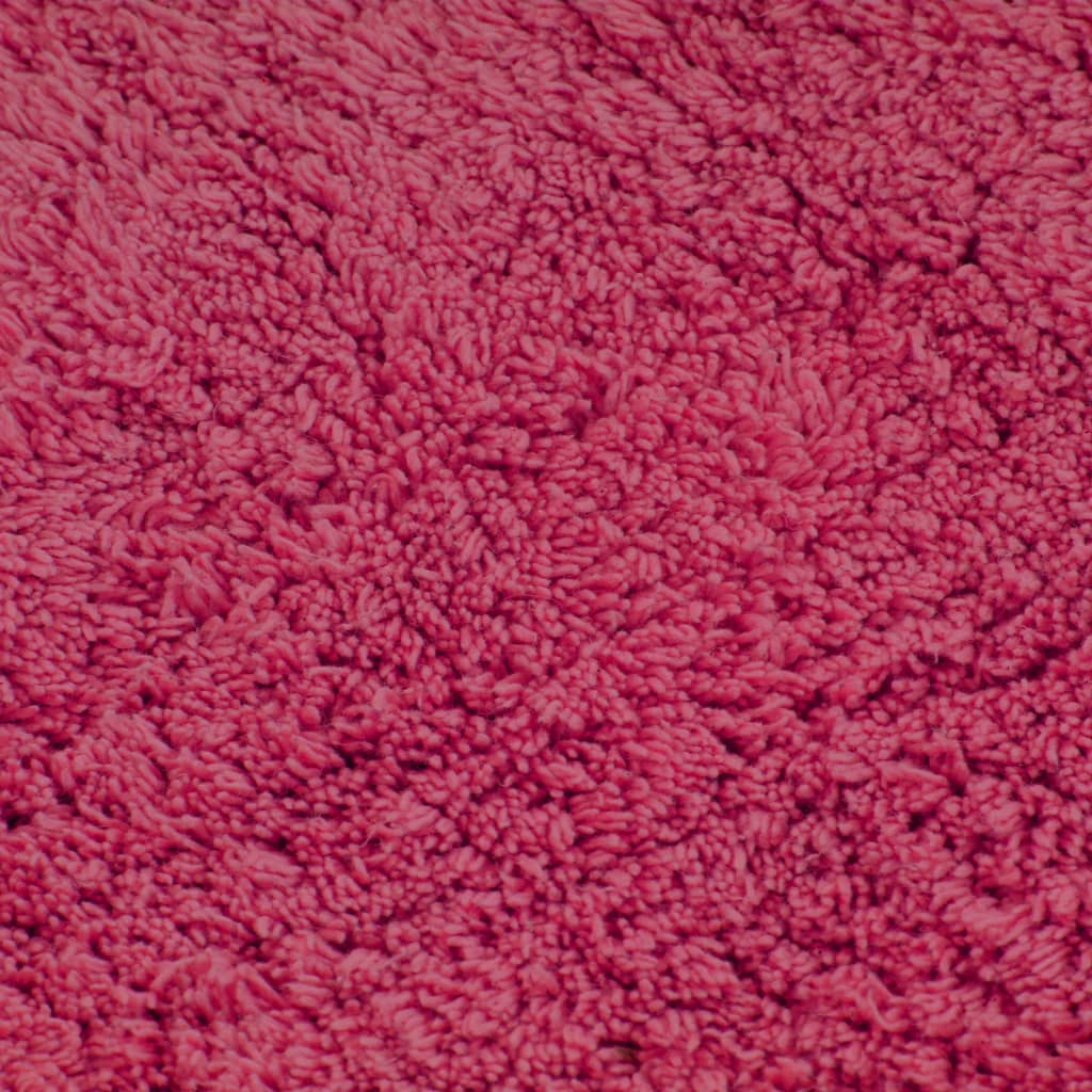 Badmattenset Stof Fuchsia 3-Delig