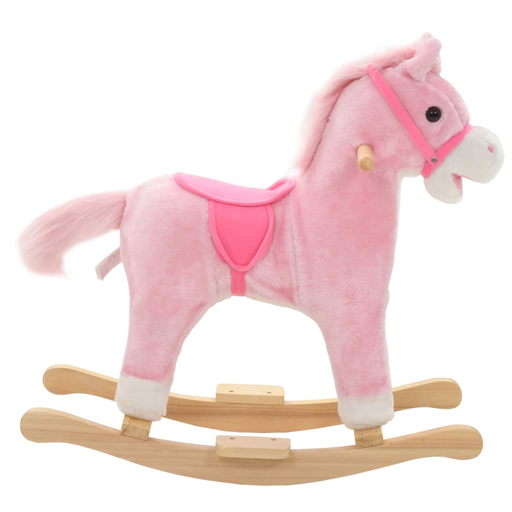 Hobbeldier Paard 65X32X58 Cm Pluche Roze