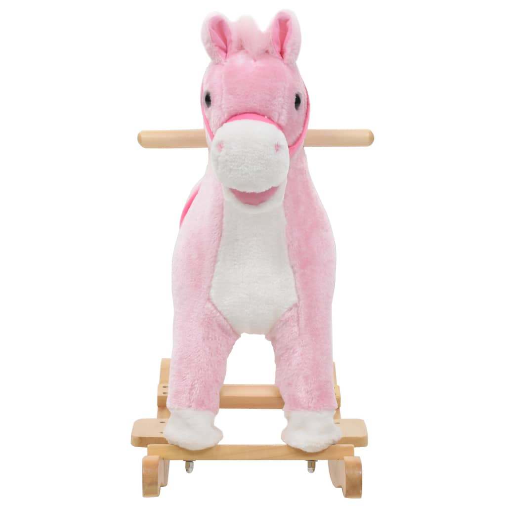 Hobbeldier Paard 65X32X58 Cm Pluche Roze