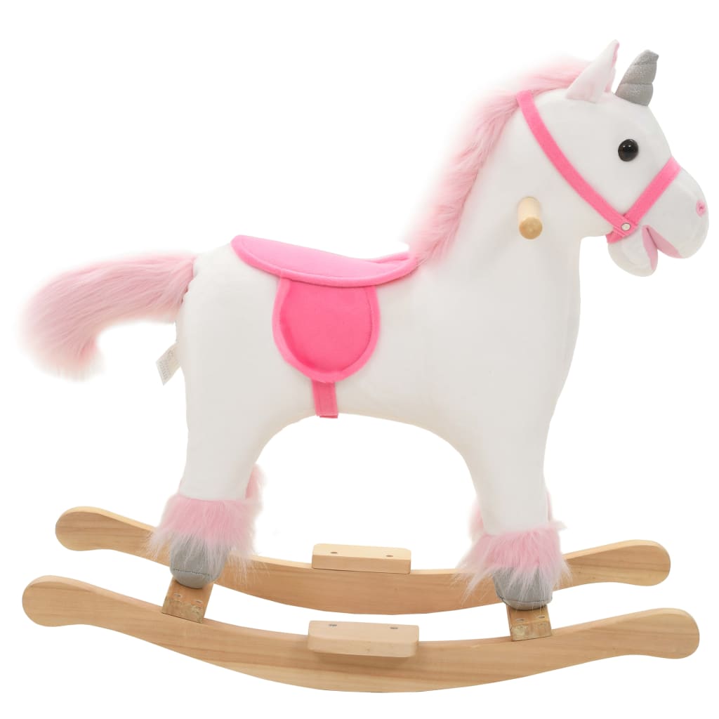 Hobbeldier Eenhoorn 65X32X58 Cm Pluche Wit En Roze