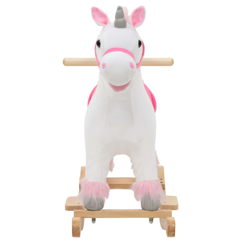 Hobbeldier Eenhoorn 65X32X58 Cm Pluche Wit En Roze