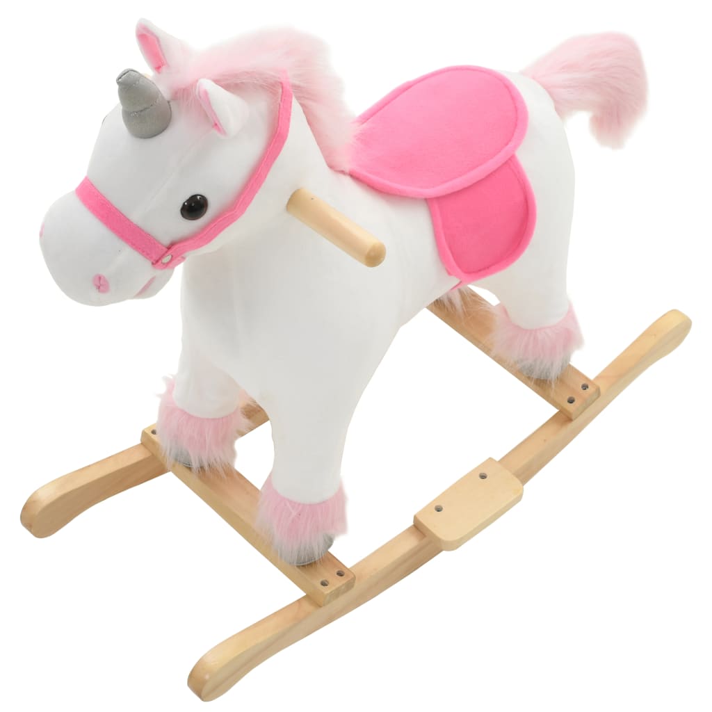 Hobbeldier Eenhoorn 65X32X58 Cm Pluche Wit En Roze