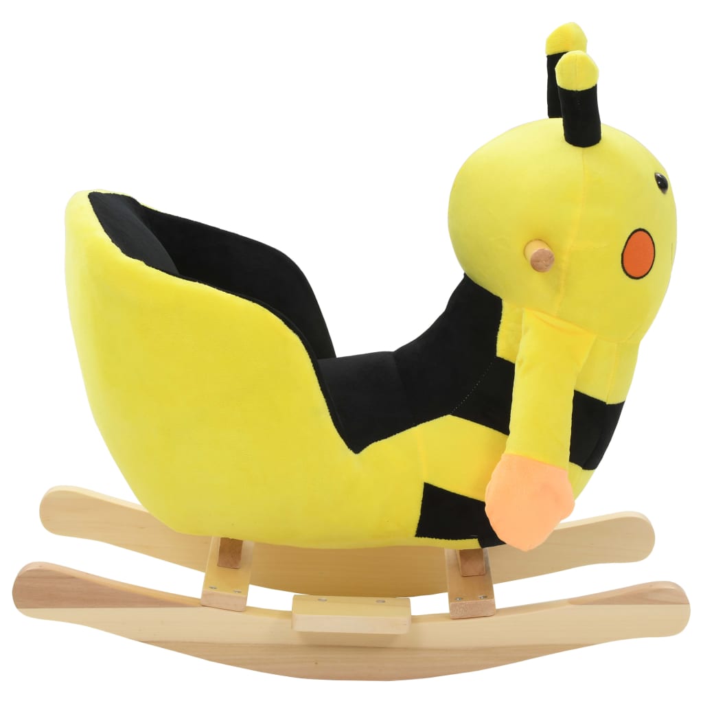 Hobbeldier Hommel Met Rugleuning 60X32X57 Cm Pluche Geel