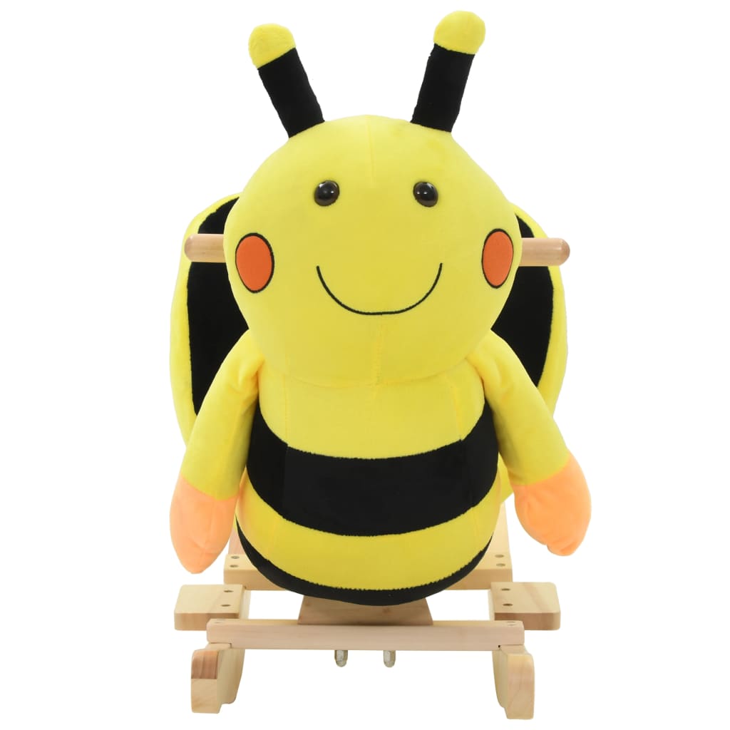 Hobbeldier Hommel Met Rugleuning 60X32X57 Cm Pluche Geel