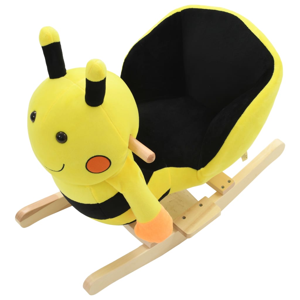 Hobbeldier Hommel Met Rugleuning 60X32X57 Cm Pluche Geel