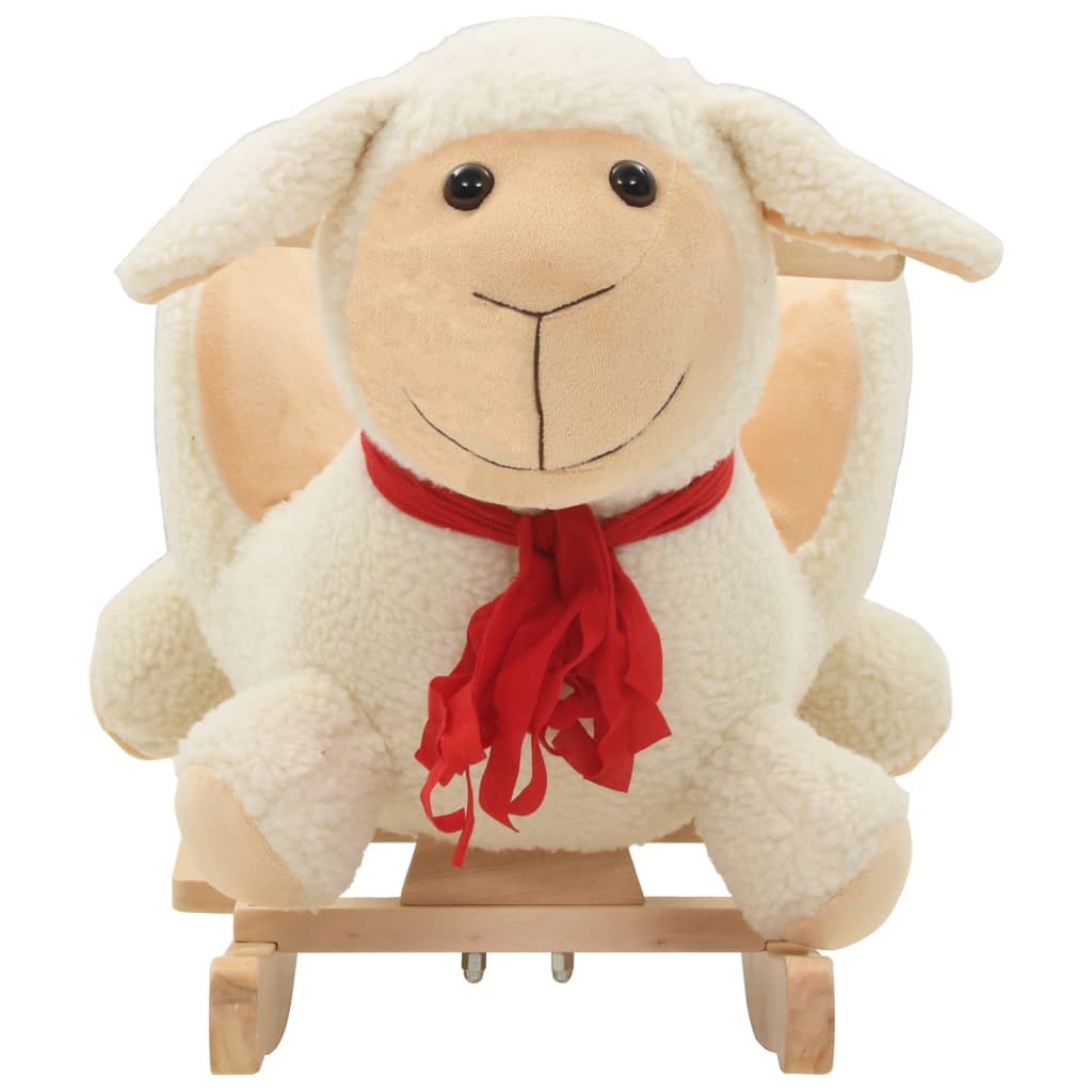 Hobbeldier Schaap Met Rugleuning 60X32X50 Cm Pluche Wit