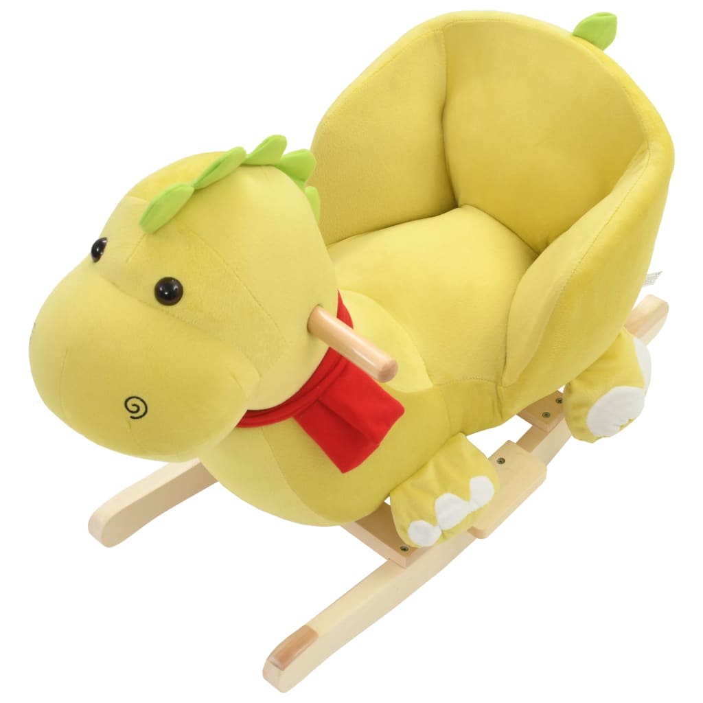 Hobbeldier Draak Met Rugleuning 60X32X53 Cm Pluche Limegroen
