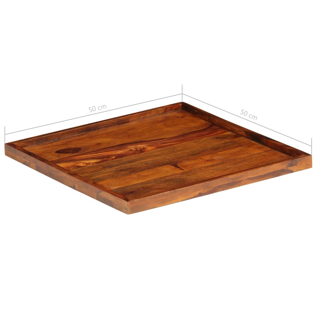 Dienblad 50X50 Cm Massief Sheeshamhout