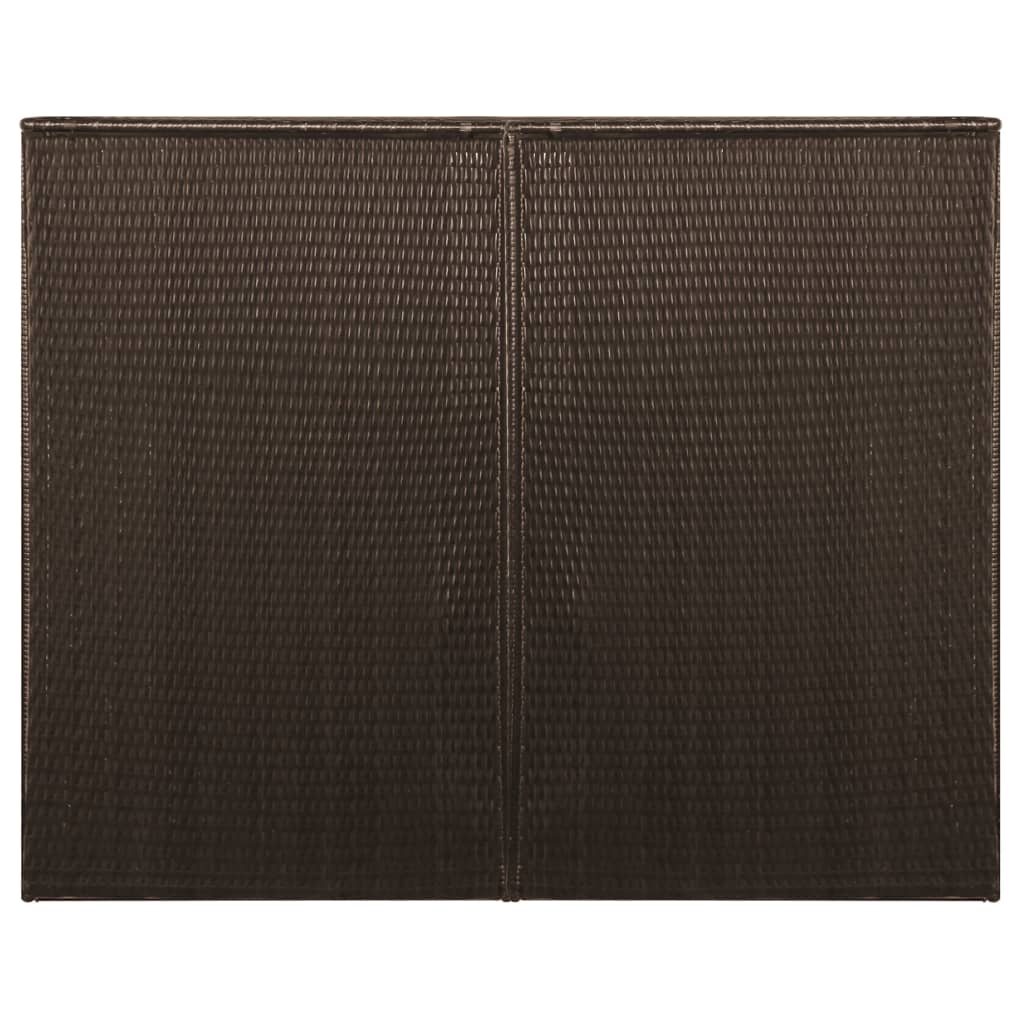 Containerberging Dubbel 153X78X120 Cm Poly Rattan Bruin