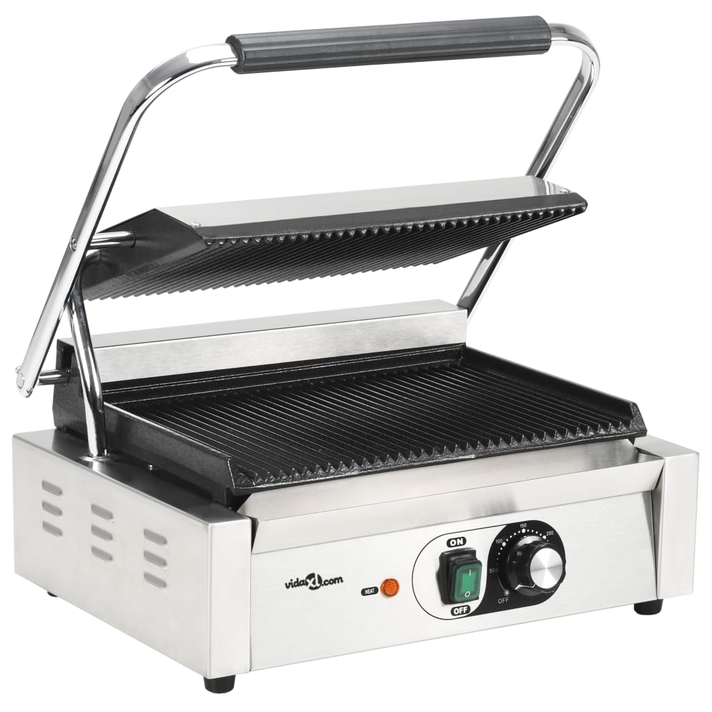 Panini Grill Gegroefd 2200 W 43X30,5X20 Cm