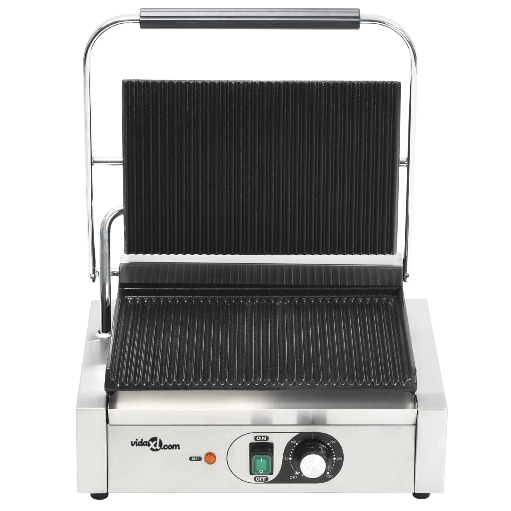 Panini Grill Gegroefd 2200 W 43X30,5X20 Cm