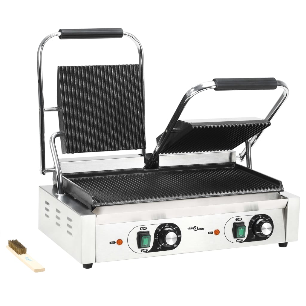 Panini Grill Dubbel Gegroefd 3600 W 57X30,5X20 Cm