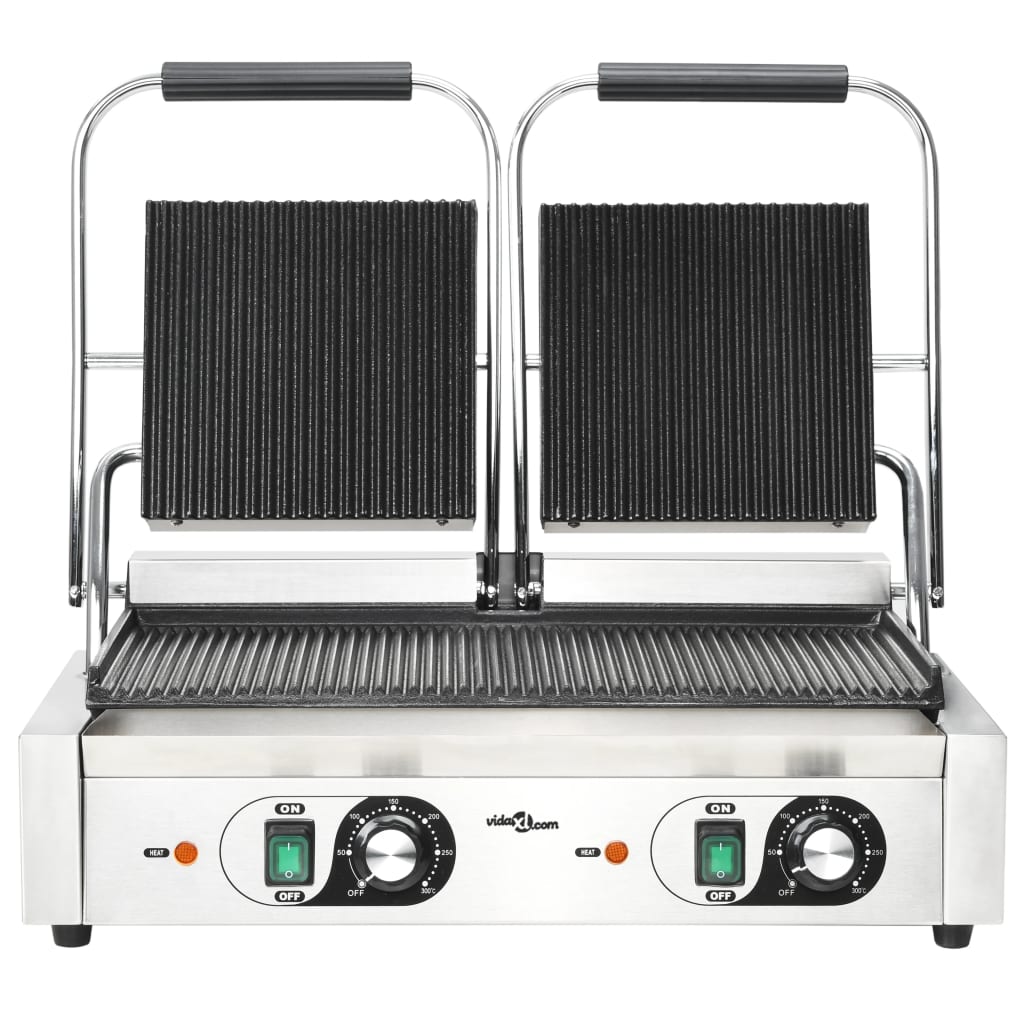 Panini Grill Dubbel Gegroefd 3600 W 57X30,5X20 Cm