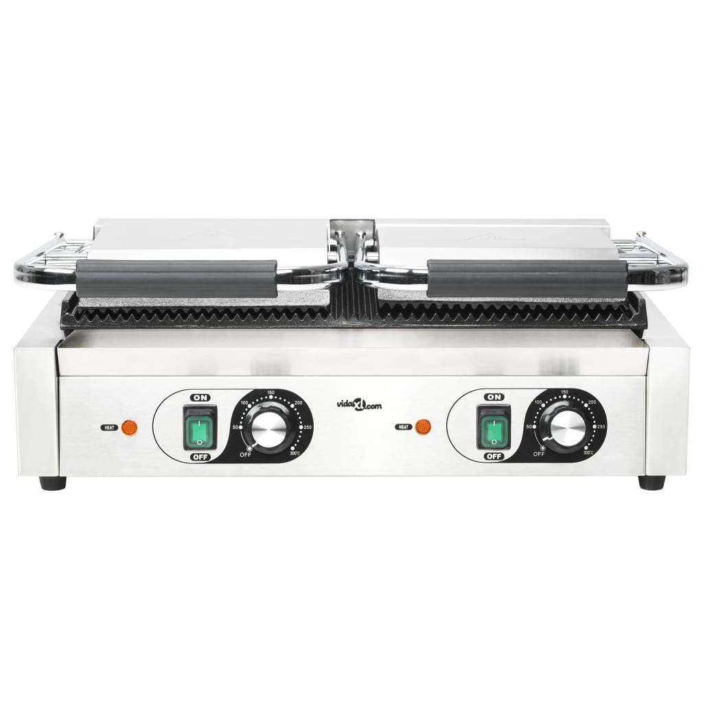 Panini Grill Dubbel Gegroefd 3600 W 57X30,5X20 Cm