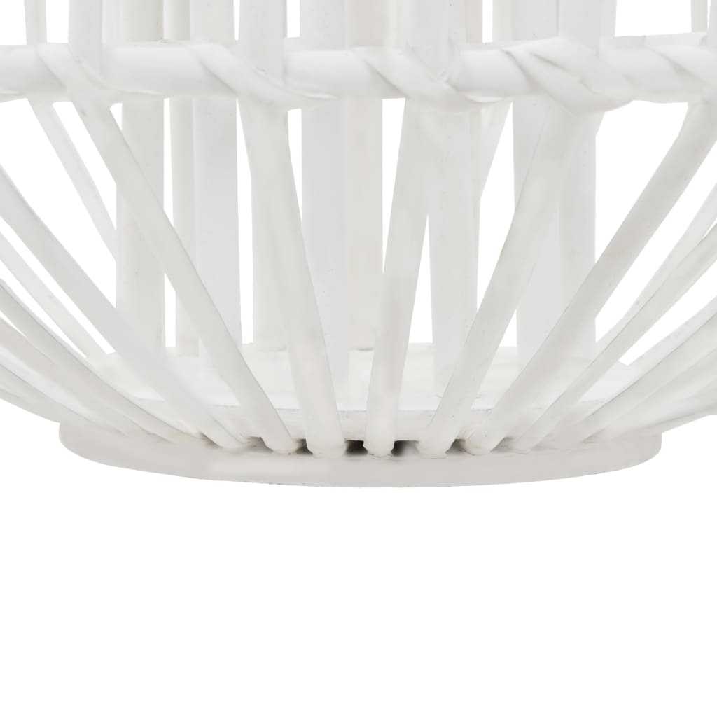 Lantaarnhouder Hangend Wicker Wit