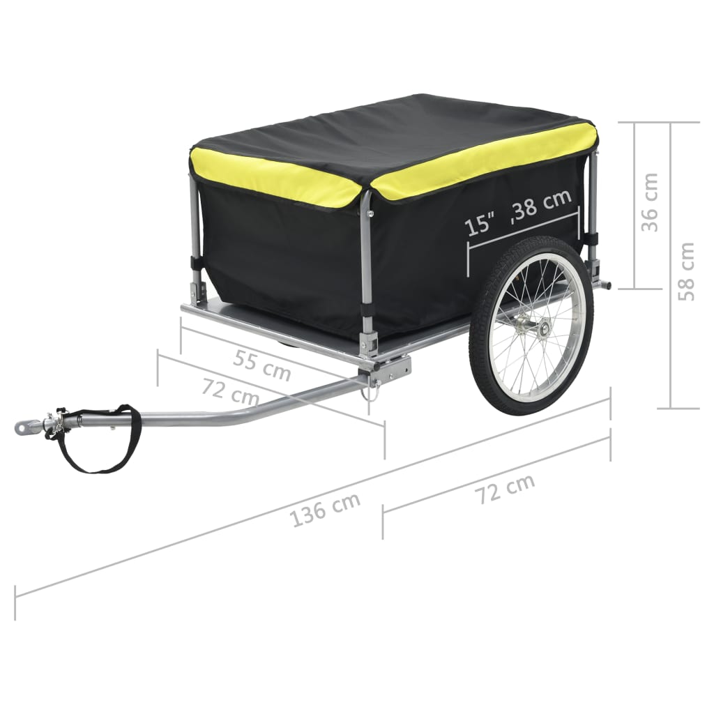 Fietskar 65 Kg Zwart En Geel