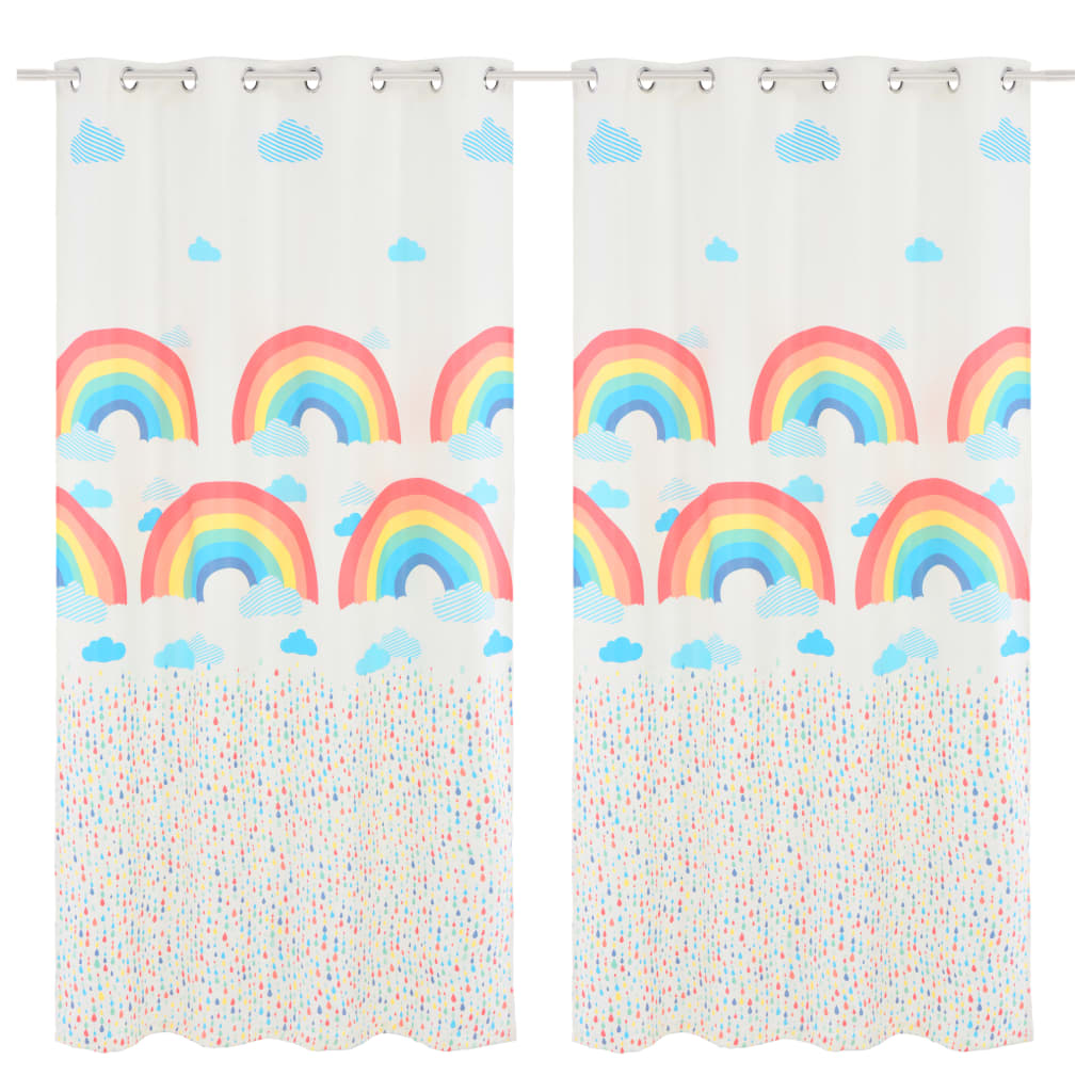 Kindergordijnen Verduisterend 140X240 Cm Regenboog 2 St