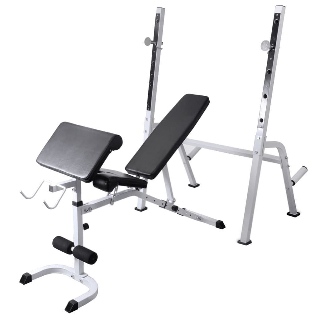 Trainingsbank Met Gewichtenrek En Halterset 90 Kg