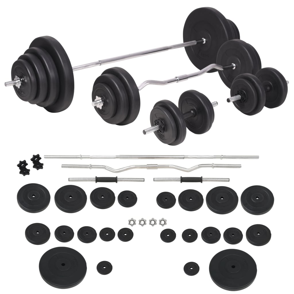 Trainingsbank Met Gewichtenrek En Halterset 120 Kg
