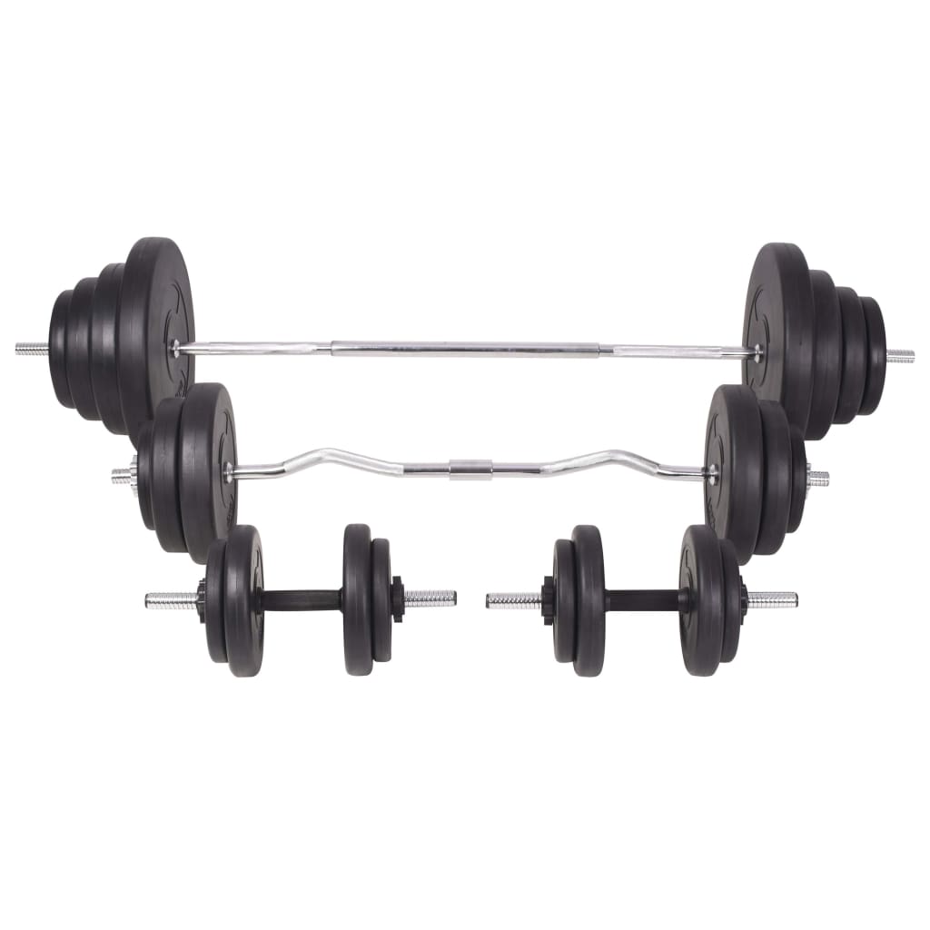 Gewichtenbank Met Gewichtenrek En Halterset 120 Kg