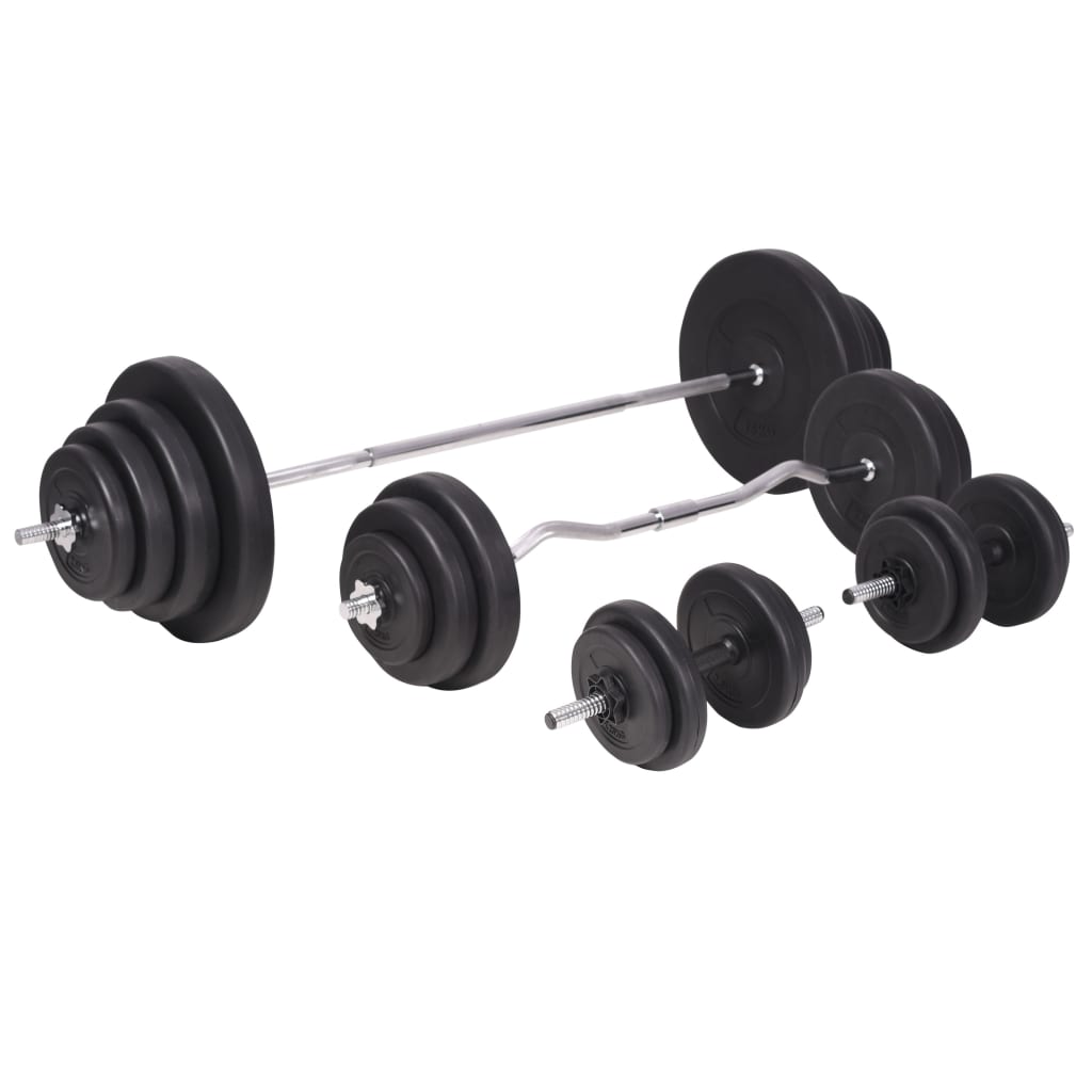 Gewichtenbank Met Gewichtenrek En Halterset 120 Kg