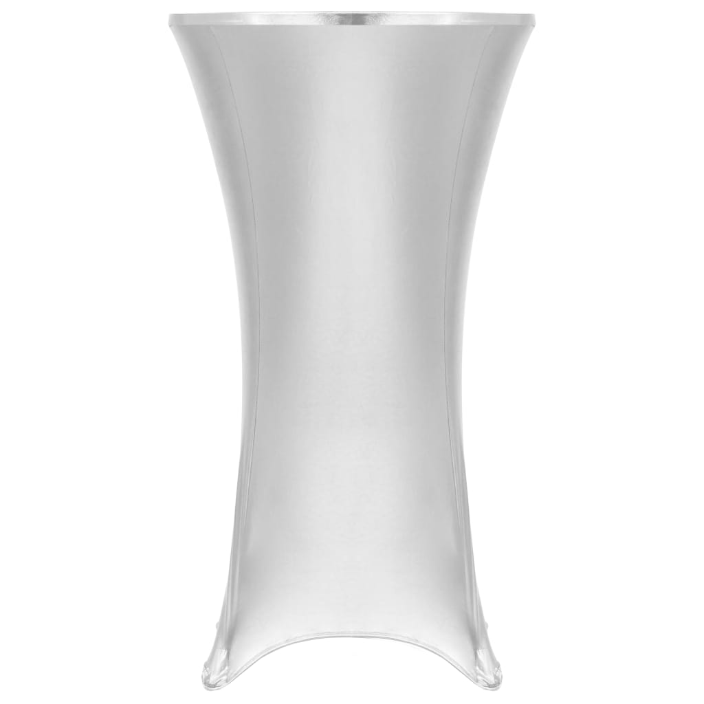 2 St Tafelhoezen Stretch 60 Cm Zilver