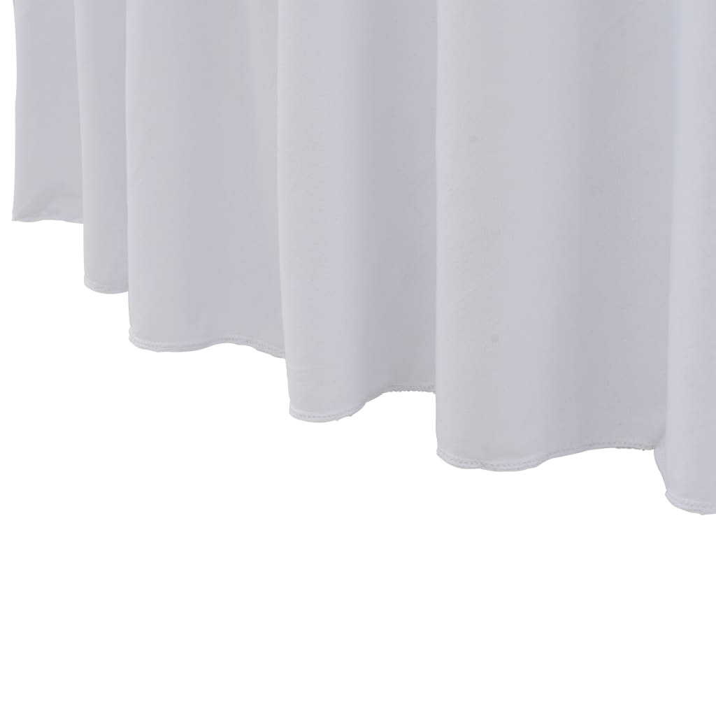 2 St Tafelhoezen Stretch Met Rok 150X74 Cm Wit