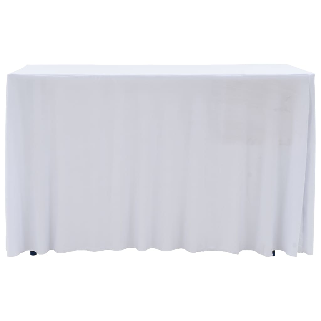 2 St Tafelhoezen Stretch Met Rok 120X60,5X74 Cm Wit