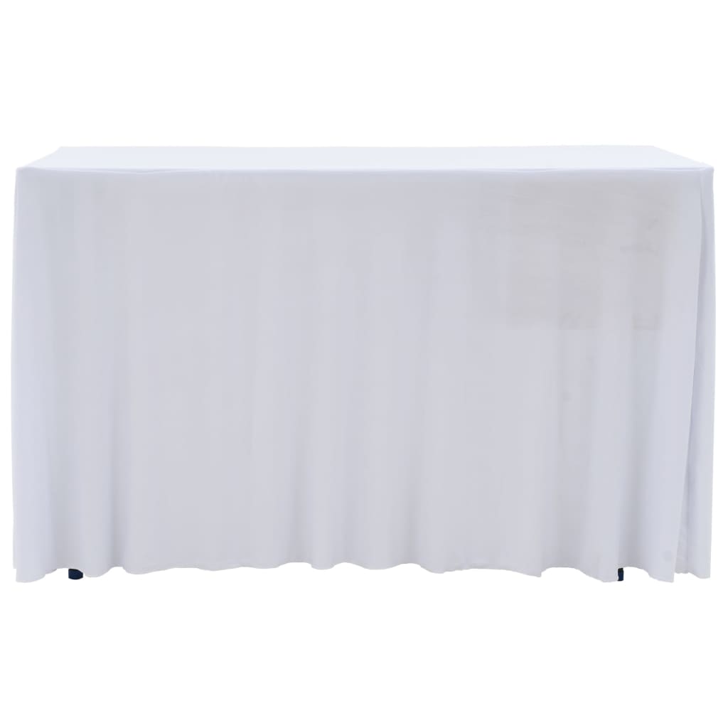 2 St Tafelhoezen Stretch Met Rok 183X76X74 Cm Wit