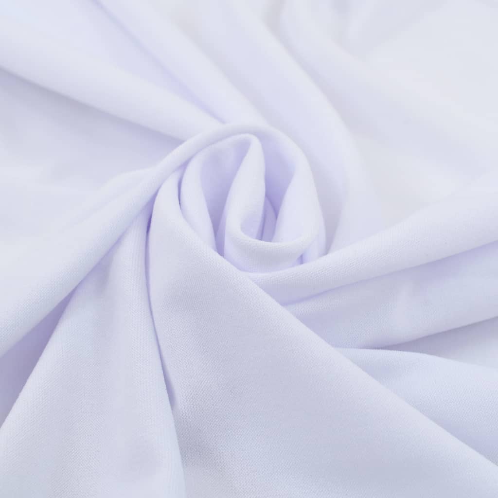 2 St Tafelhoezen Stretch Met Rok 183X76X74 Cm Wit