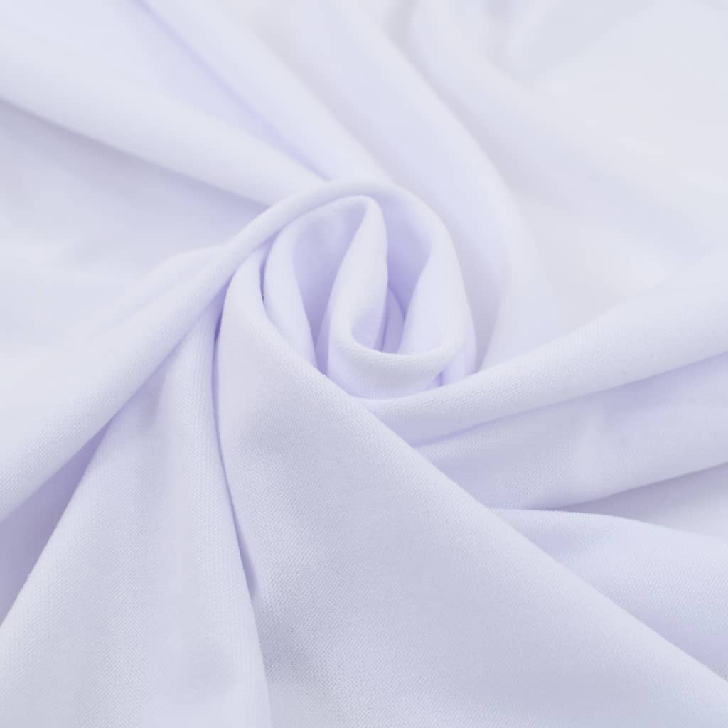 2 St Tafelhoezen Stretch Met Rok 243X76X74 Cm Wit
