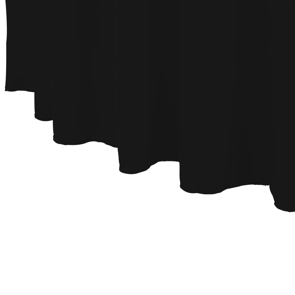 2 St Tafelhoezen Stretch Met Rok Stretch 120X74 Cm Zwart